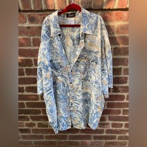 90s silk button down